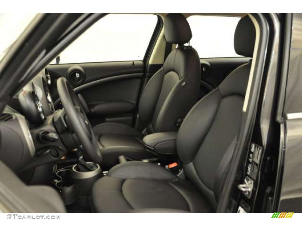 Gravity Carbon Black Leather Interior 2011 Mini Cooper S Countryman All4 AWD Photo #49386012