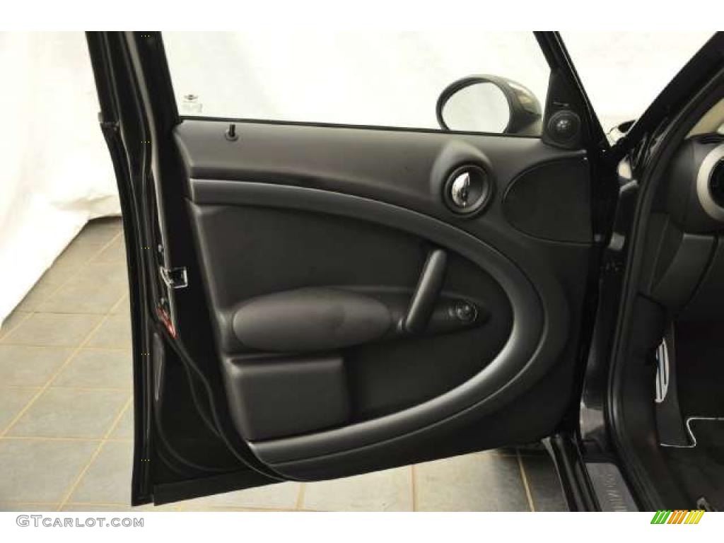 2011 Mini Cooper S Countryman All4 AWD Gravity Carbon Black Leather Door Panel Photo #49386015