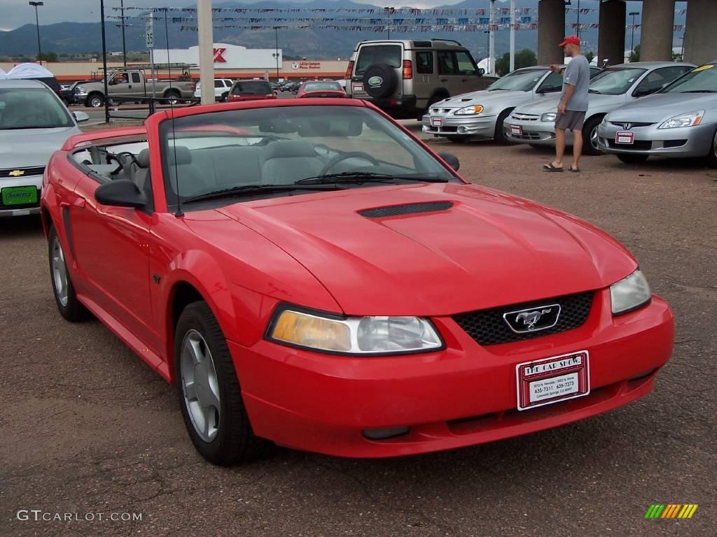 2000 Mustang GT Convertible - Performance Red / Medium Graphite photo #4