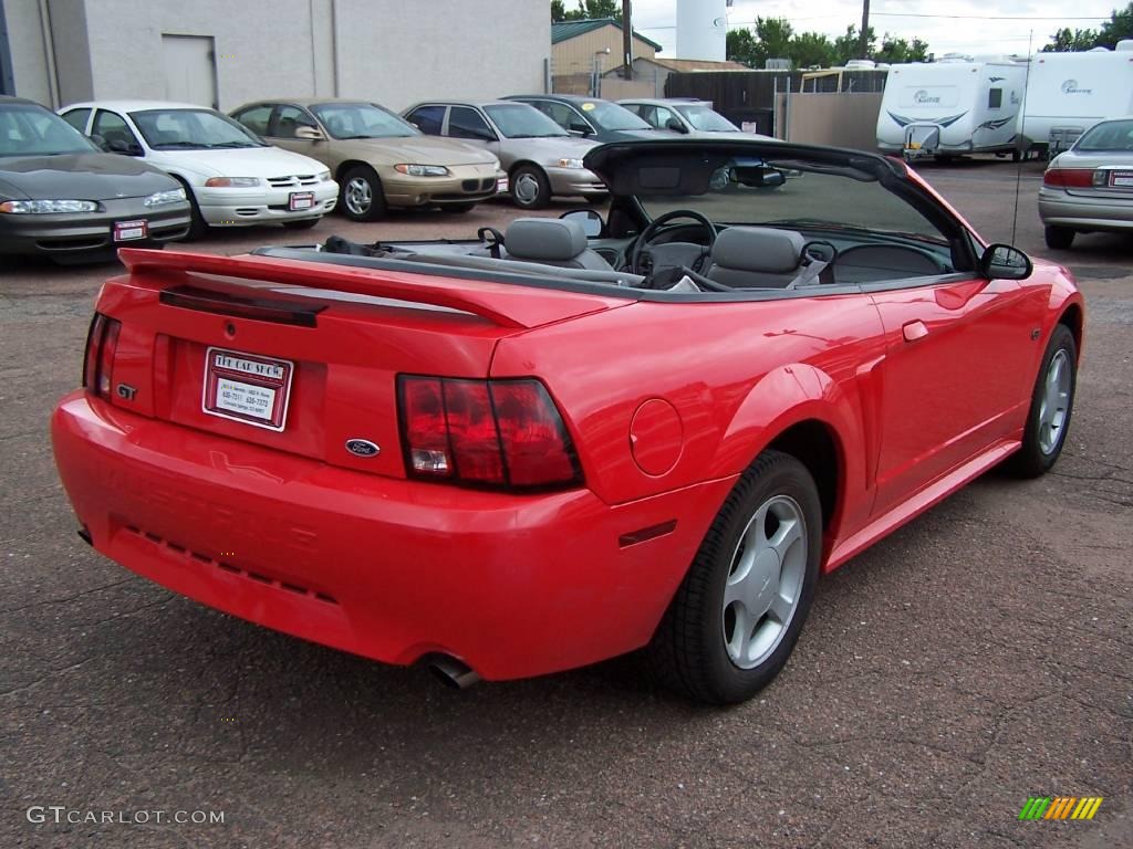 2000 Mustang GT Convertible - Performance Red / Medium Graphite photo #5