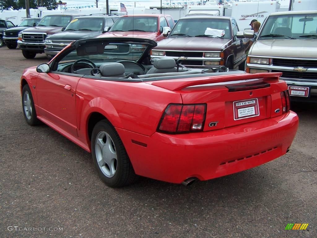 2000 Mustang GT Convertible - Performance Red / Medium Graphite photo #7