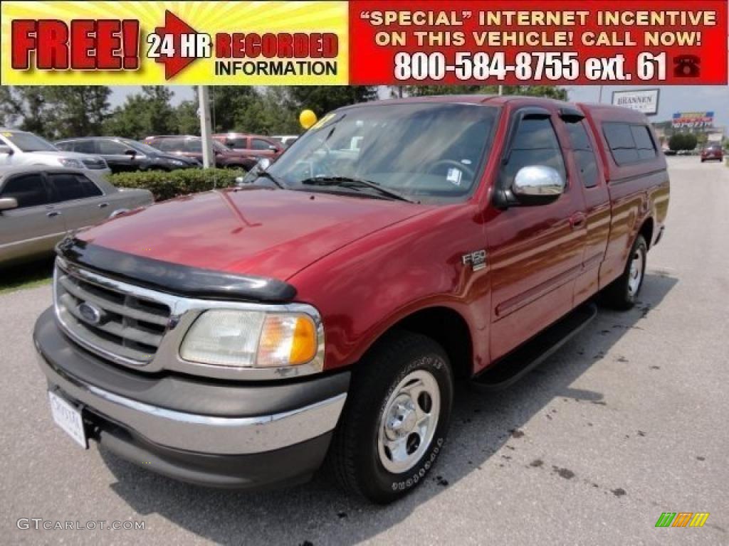 2002 F150 XLT SuperCab - Toreador Red Metallic / Medium Graphite photo #1