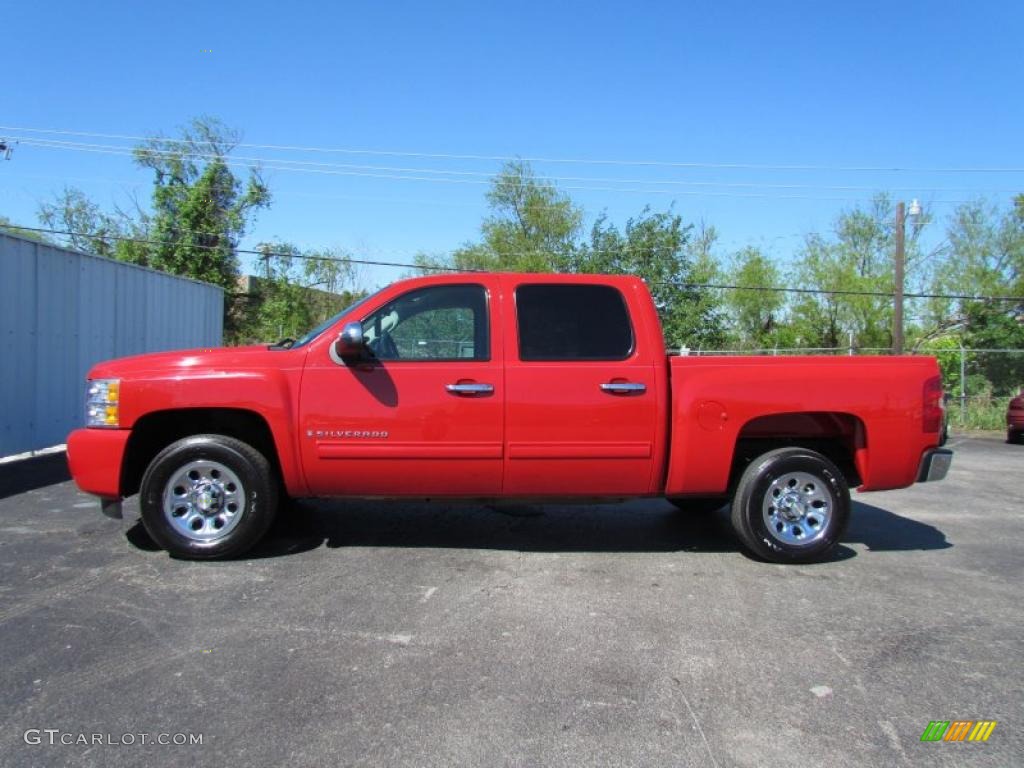 2009 Silverado 1500 LT Crew Cab - Victory Red / Ebony photo #4