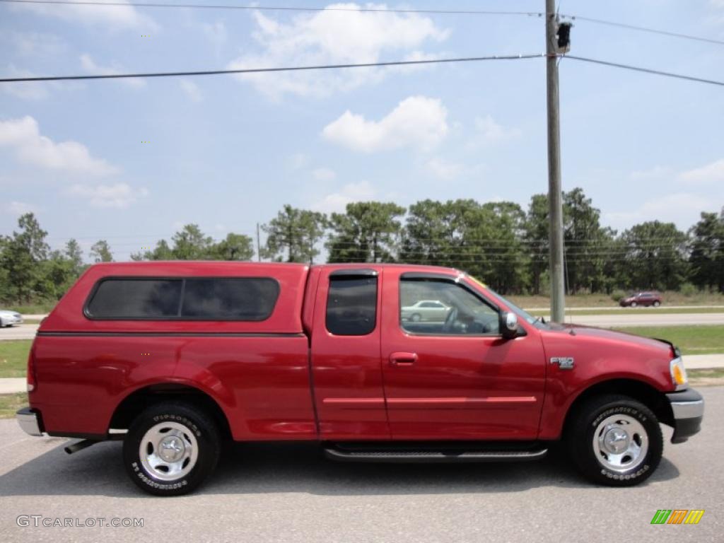 2002 F150 XLT SuperCab - Toreador Red Metallic / Medium Graphite photo #11