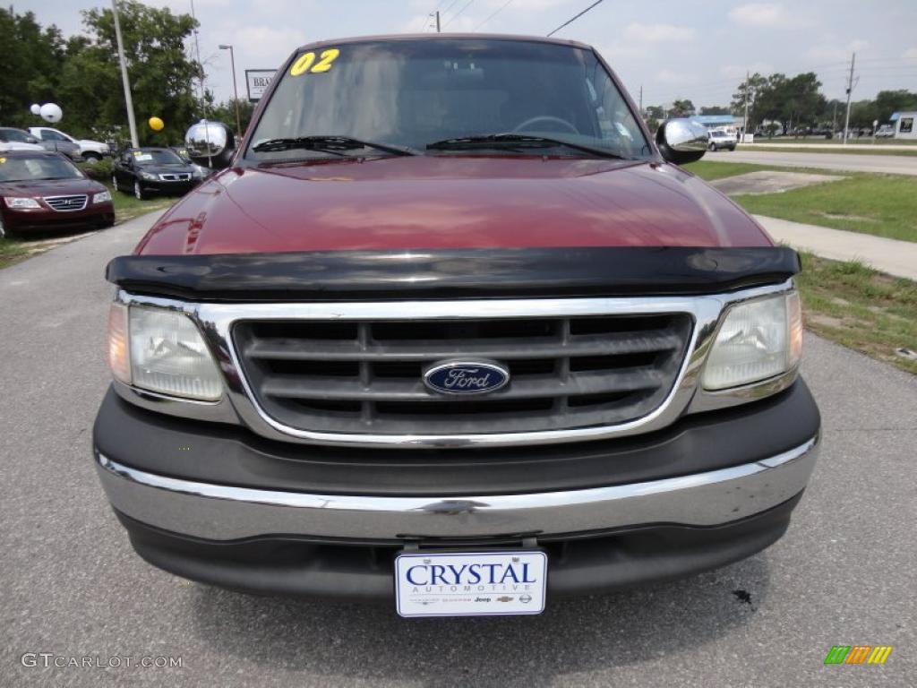 2002 F150 XLT SuperCab - Toreador Red Metallic / Medium Graphite photo #16
