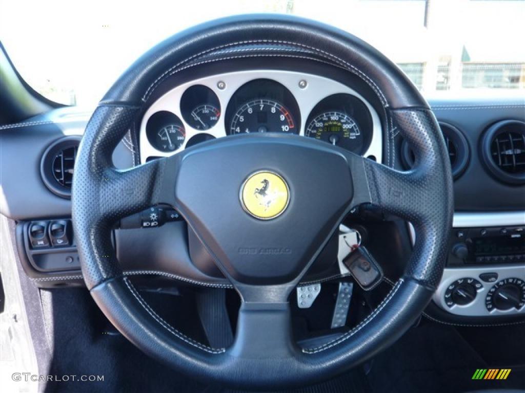 2003 Ferrari 360 Spider Black Steering Wheel Photo #49391219