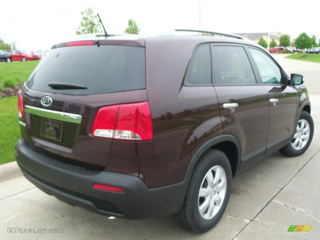 2011 Sorento LX - Dark Cherry / Beige photo #3