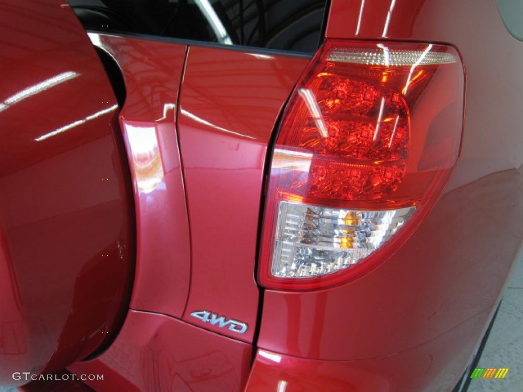 2007 RAV4 Limited 4WD - Barcelona Red Pearl / Ash Gray photo #14