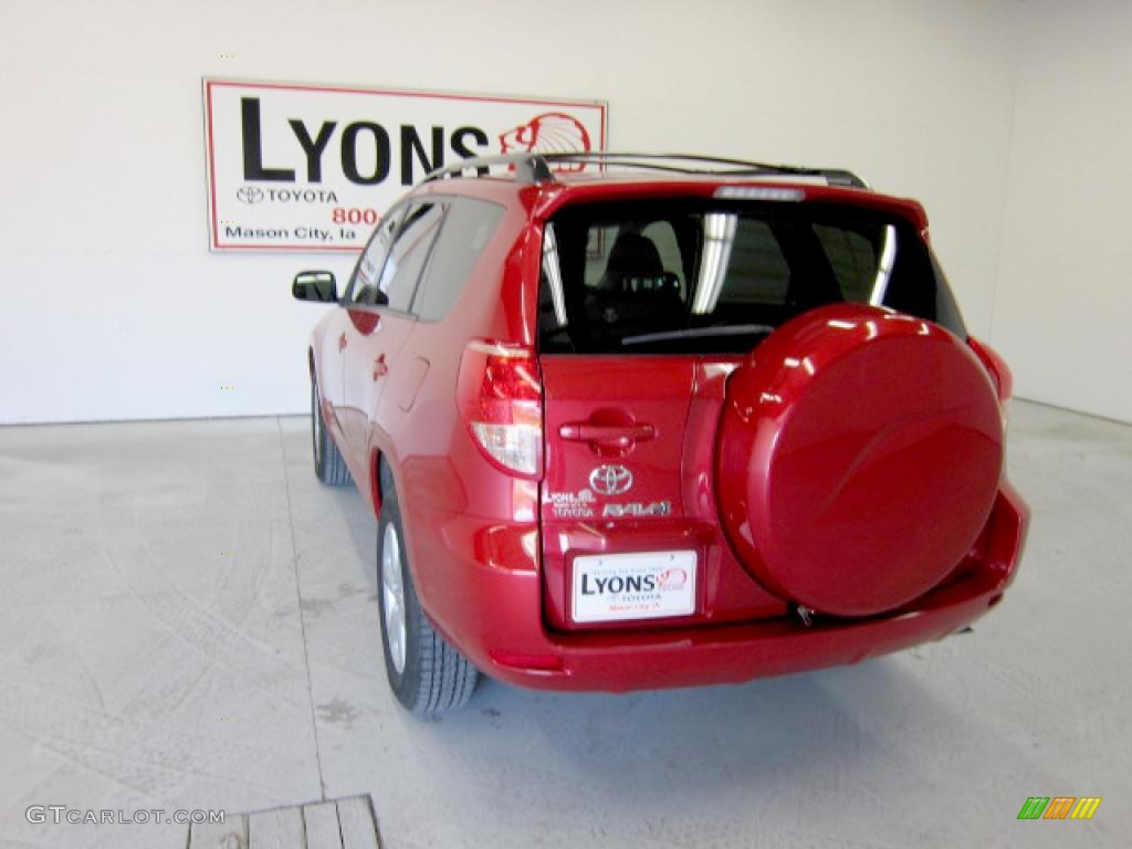 2007 RAV4 Limited 4WD - Barcelona Red Pearl / Ash Gray photo #15