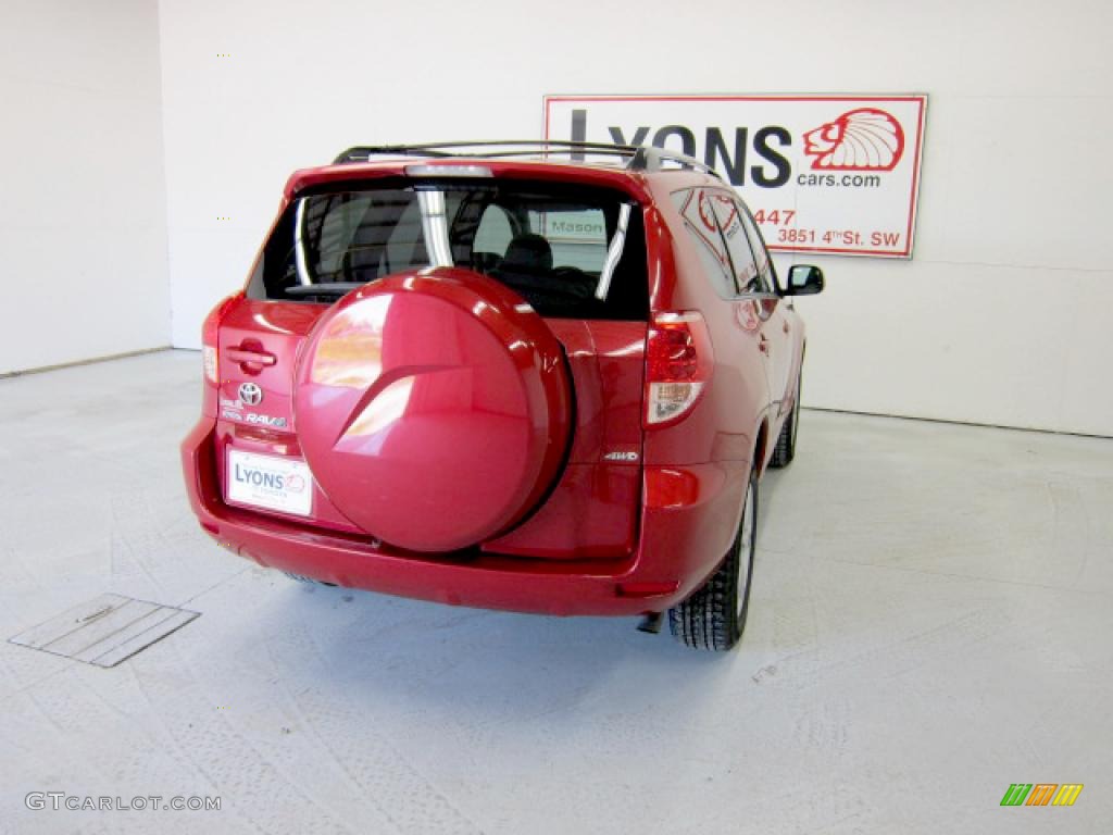2007 RAV4 Limited 4WD - Barcelona Red Pearl / Ash Gray photo #17