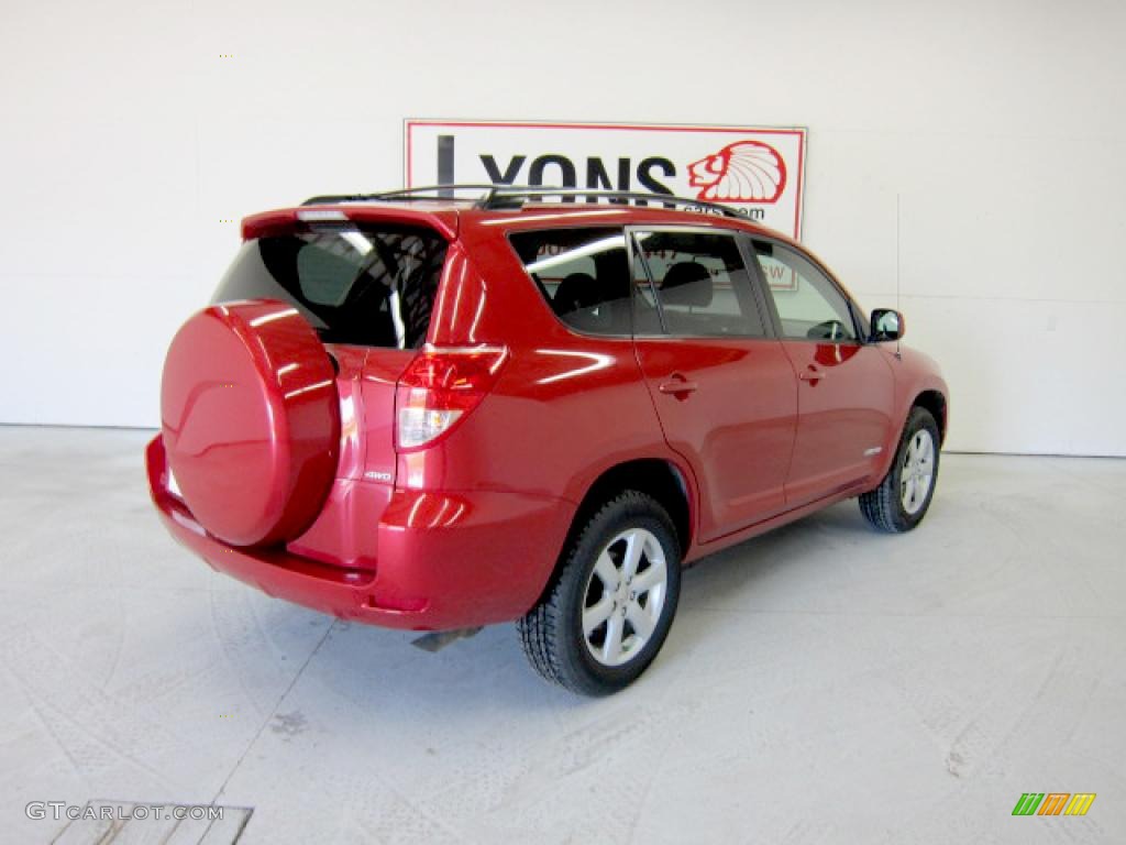 2007 RAV4 Limited 4WD - Barcelona Red Pearl / Ash Gray photo #19