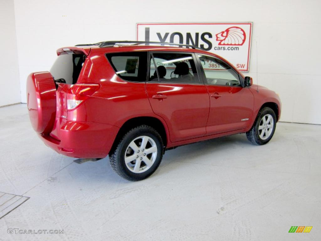 2007 RAV4 Limited 4WD - Barcelona Red Pearl / Ash Gray photo #20