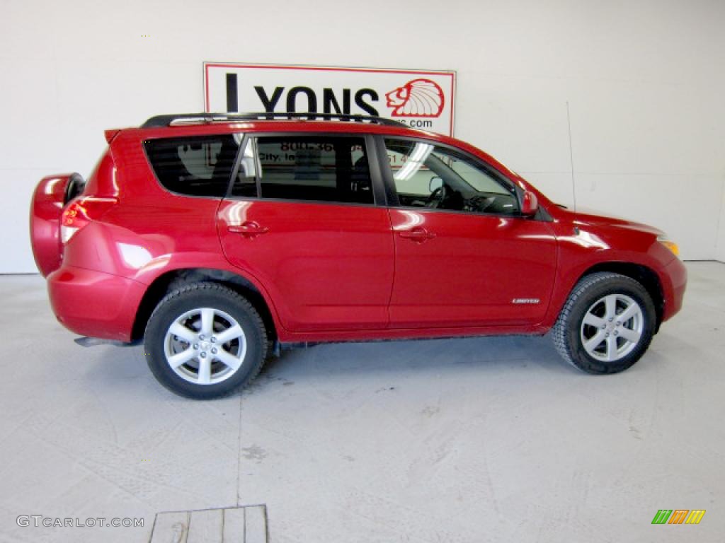 2007 RAV4 Limited 4WD - Barcelona Red Pearl / Ash Gray photo #21