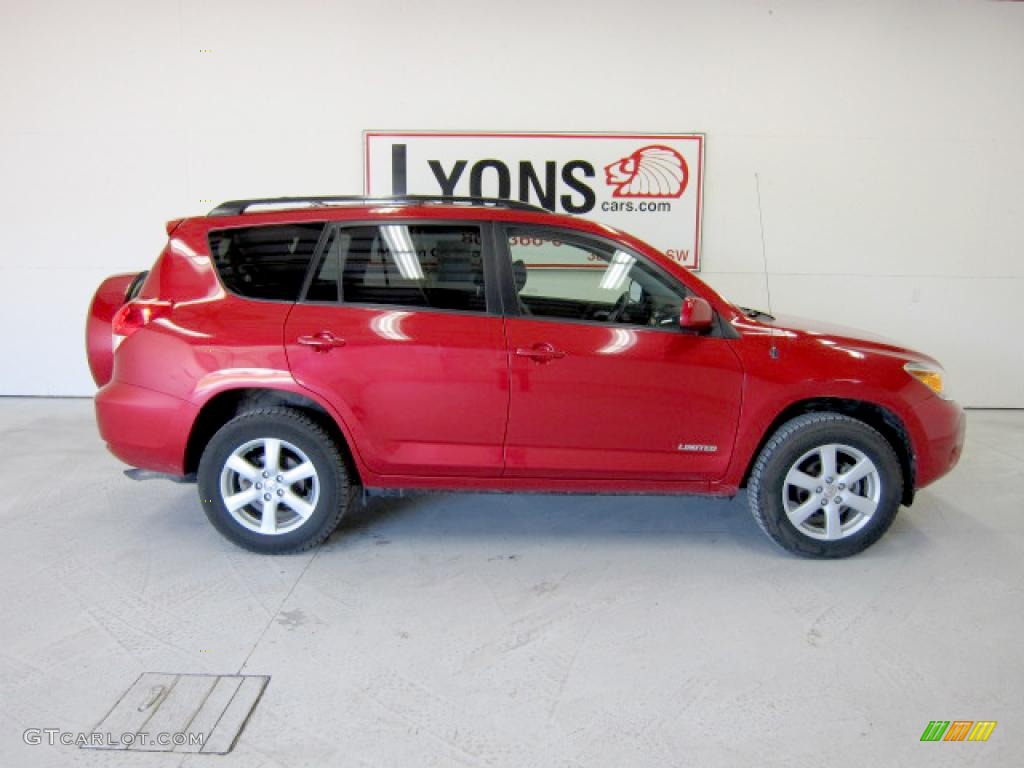 2007 RAV4 Limited 4WD - Barcelona Red Pearl / Ash Gray photo #22