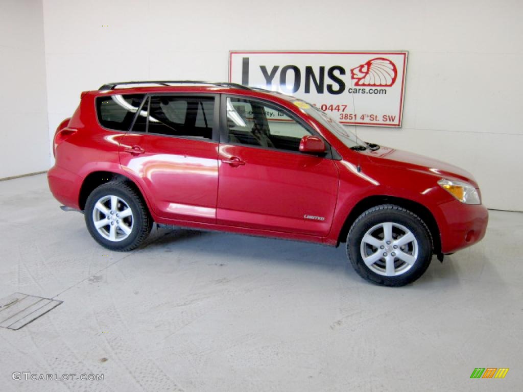 2007 RAV4 Limited 4WD - Barcelona Red Pearl / Ash Gray photo #23