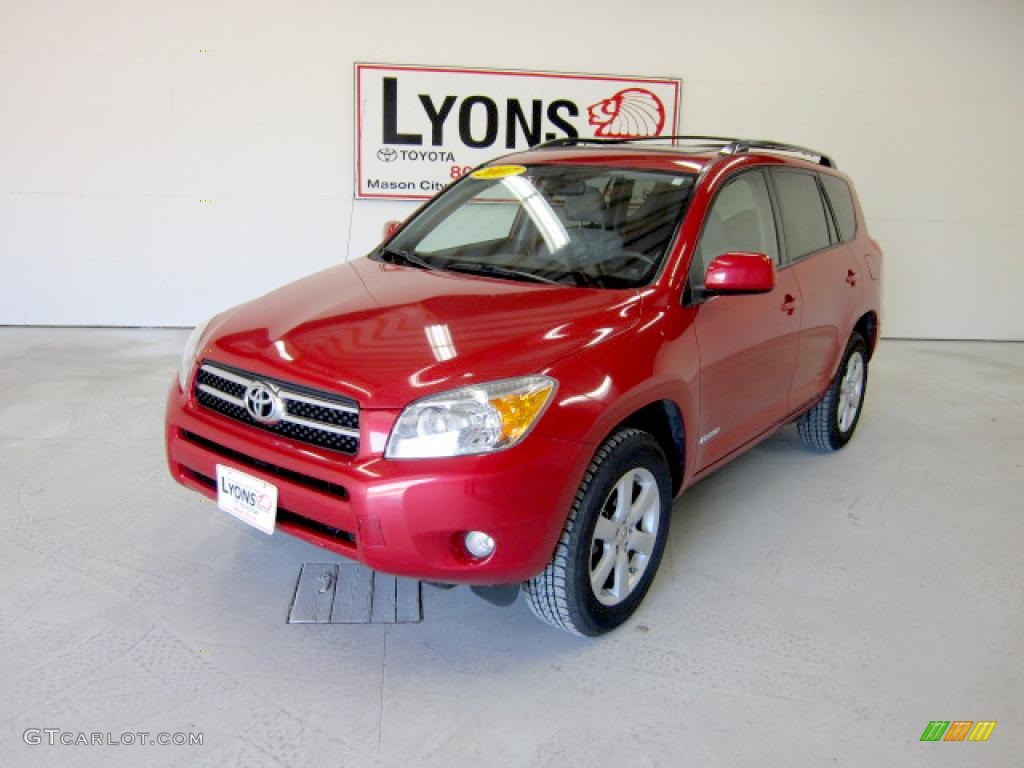 2007 RAV4 Limited 4WD - Barcelona Red Pearl / Ash Gray photo #30