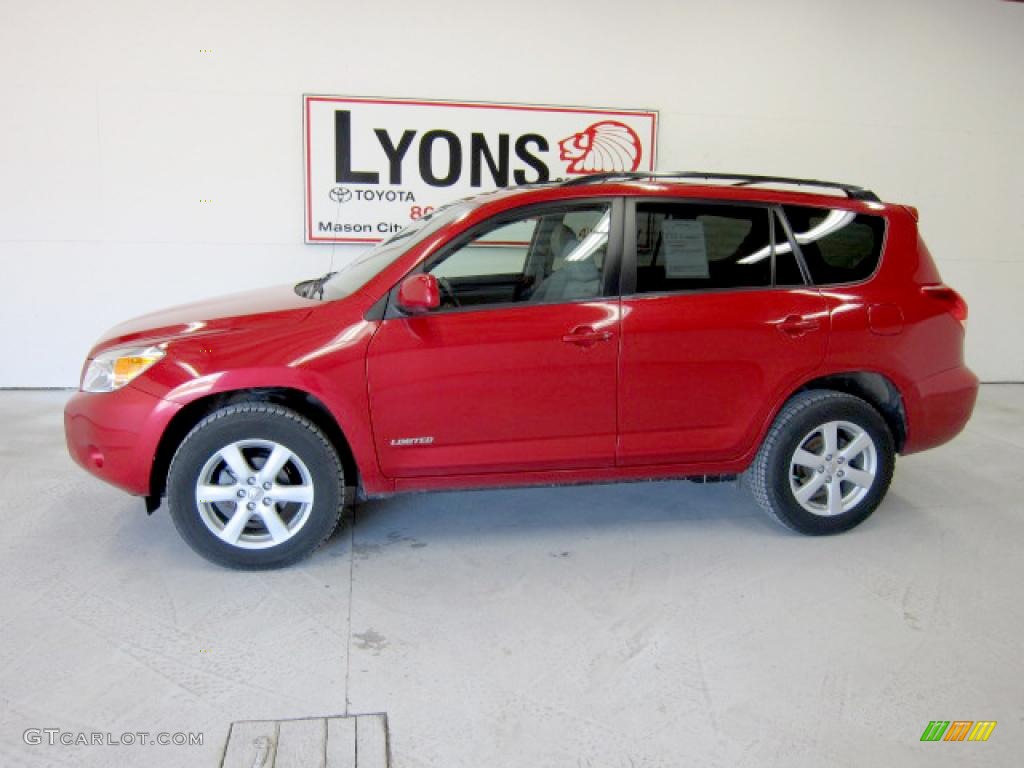 2007 RAV4 Limited 4WD - Barcelona Red Pearl / Ash Gray photo #32