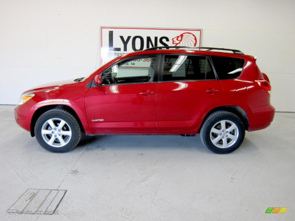 2007 RAV4 Limited 4WD - Barcelona Red Pearl / Ash Gray photo #33