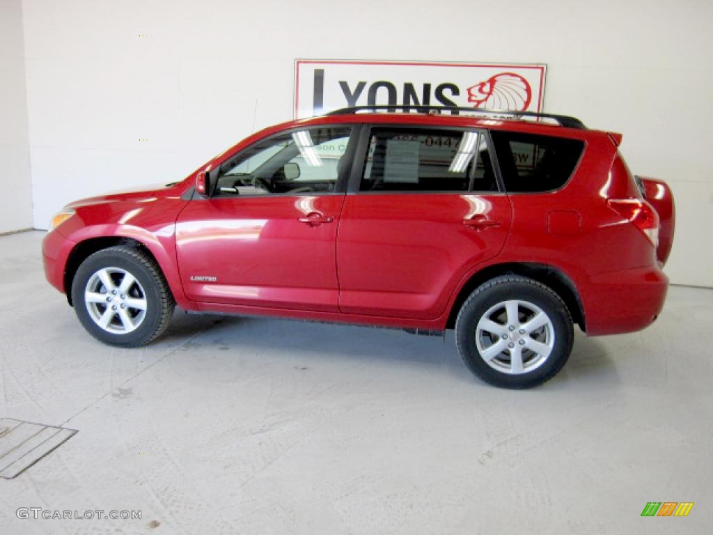 2007 RAV4 Limited 4WD - Barcelona Red Pearl / Ash Gray photo #34