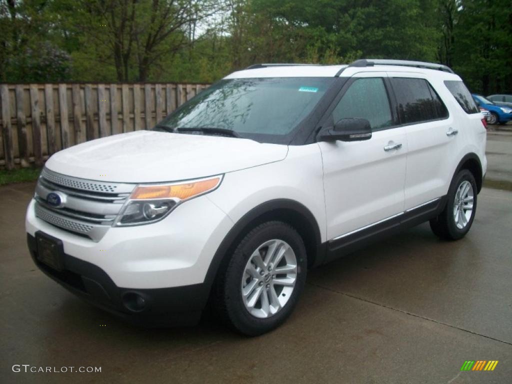 White Platinum Tri-Coat Ford Explorer