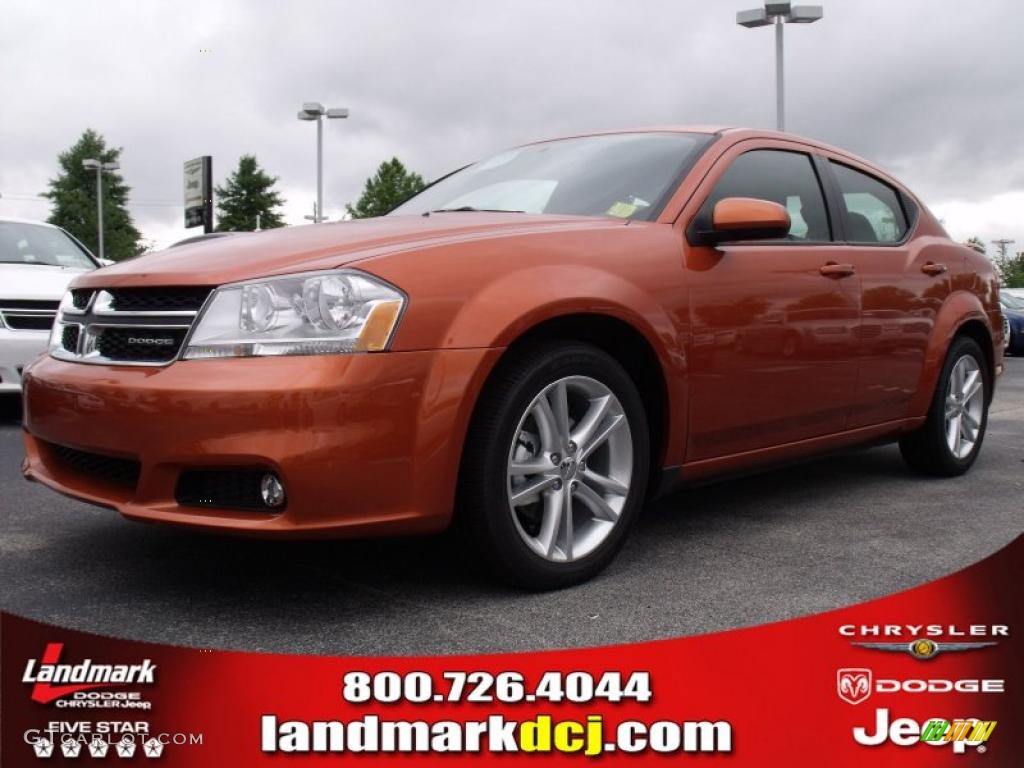 2011 Avenger Mainstreet - Mango Tango Pearl / Black/Red photo #1