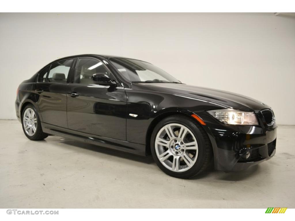 2010 3 Series 328i Sedan - Jet Black / Oyster/Black Dakota Leather photo #2