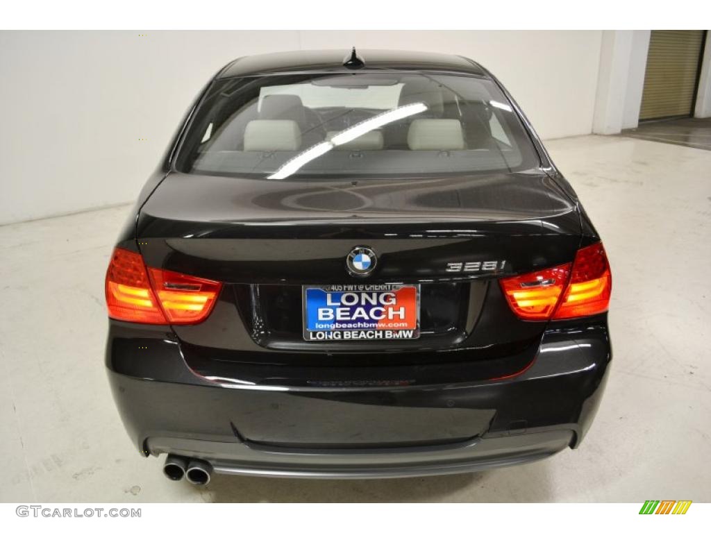 2010 3 Series 328i Sedan - Jet Black / Oyster/Black Dakota Leather photo #7