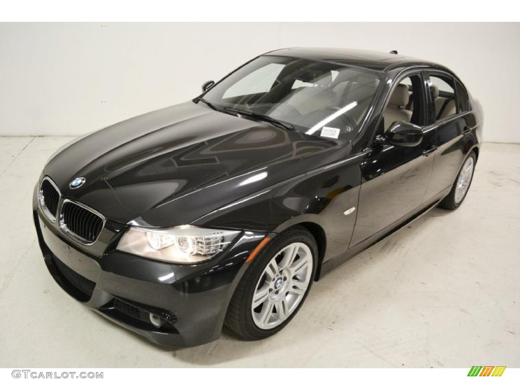 2010 3 Series 328i Sedan - Jet Black / Oyster/Black Dakota Leather photo #10