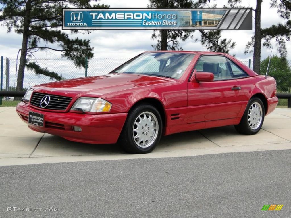 1997 SL 500 Roadster - Imperial Red / Parchment Beige photo #1