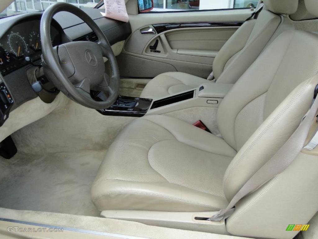Parchment Beige Interior 1997 Mercedes-Benz SL 500 Roadster Photo #49397021
