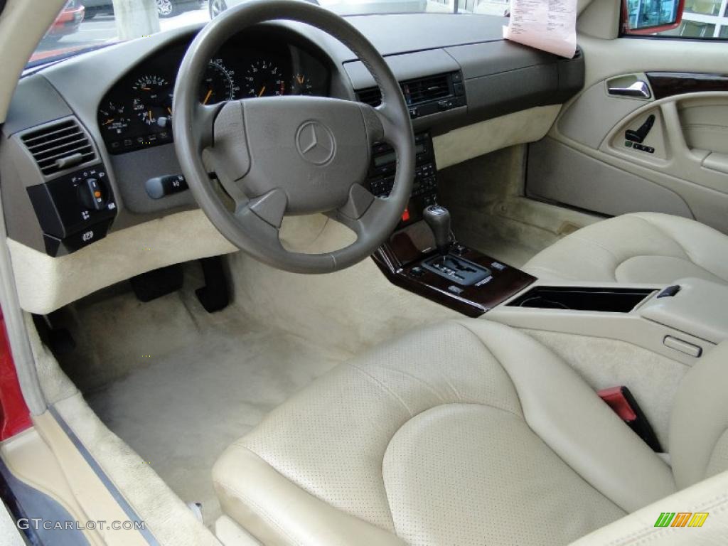 Parchment Beige Interior 1997 Mercedes-Benz SL 500 Roadster Photo #49397036