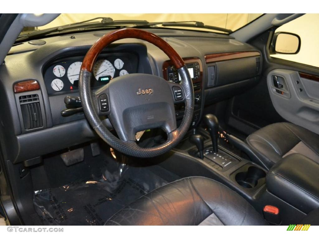 Dark Slate Gray Interior 2004 Jeep Grand Cherokee Overland 4x4 Photo #49397303