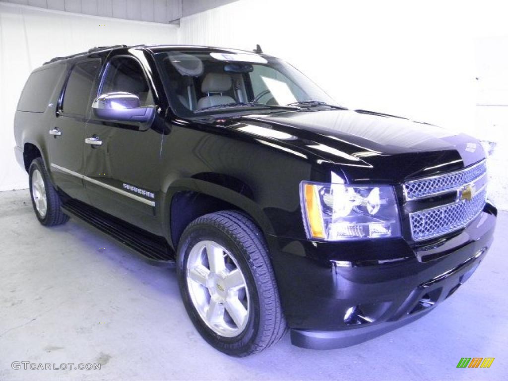 2010 Suburban LTZ 4x4 - Black / Light Cashmere/Dark Cashmere photo #1