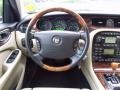 2007 Jaguar XJ Barley/Charcoal Interior Steering Wheel Photo