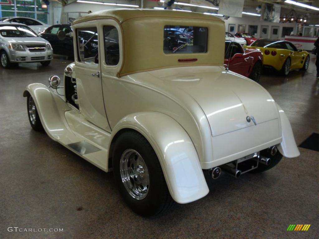 Pearl White 1929 Ford Model A Coupe Hot Rod Exterior Photo #49401254