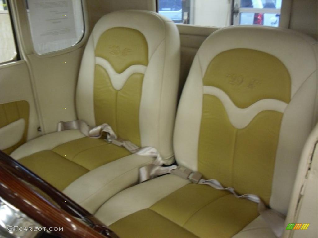 White/Tan Interior 1929 Ford Model A Coupe Hot Rod Photo #49401284
