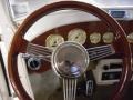 1929 Ford Model A White/Tan Interior Steering Wheel Photo