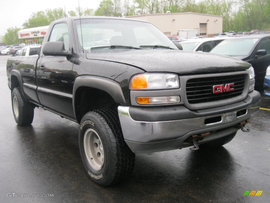 2000 Sierra 1500 SL Regular Cab 4x4 - Black Onyx / Graphite photo #11