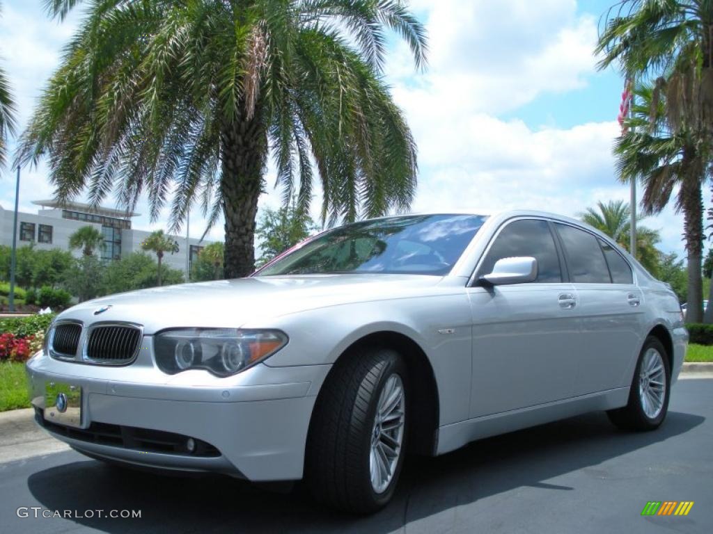 2005 7 Series 745i Sedan - Titanium Silver Metallic / Black/Black photo #2