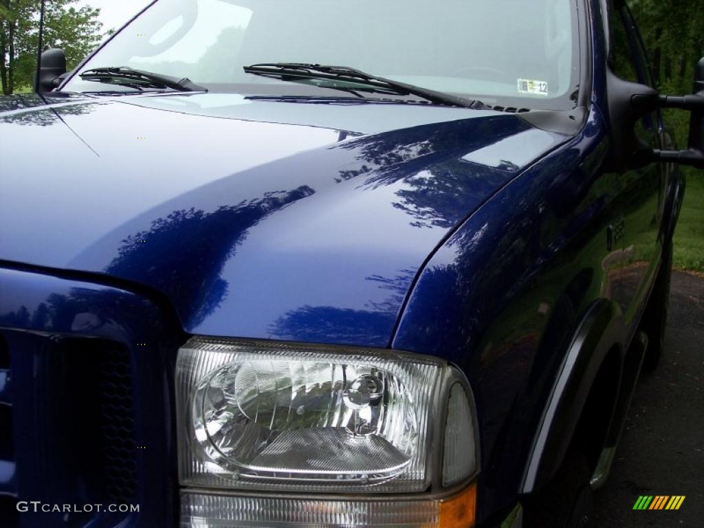2003 F350 Super Duty XLT SuperCab 4x4 - Sonic Blue Metallic / Dark Flint photo #15