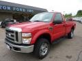 Red - F250 Super Duty XLT Regular Cab 4x4 Photo No. 8