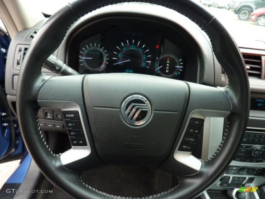 2010 Mercury Milan V6 Premier AWD Dark Charcoal Steering Wheel Photo #49406724