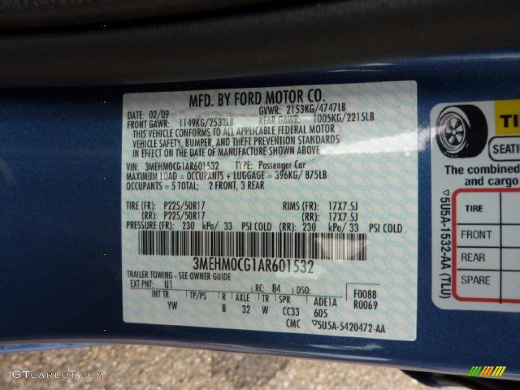 2010 Milan Color Code U1 for Sport Blue Metallic Photo #49406754