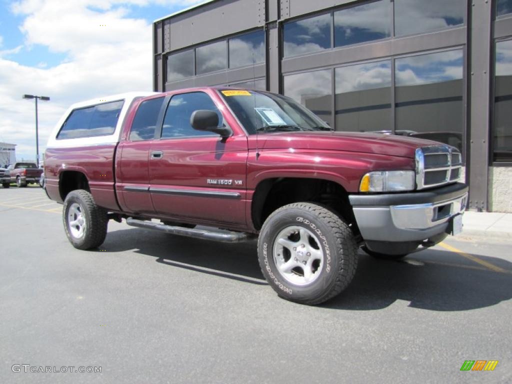 2001 Ram 1500 SLT Club Cab 4x4 - Dark Garnet Red Pearl / Mist Gray photo #7