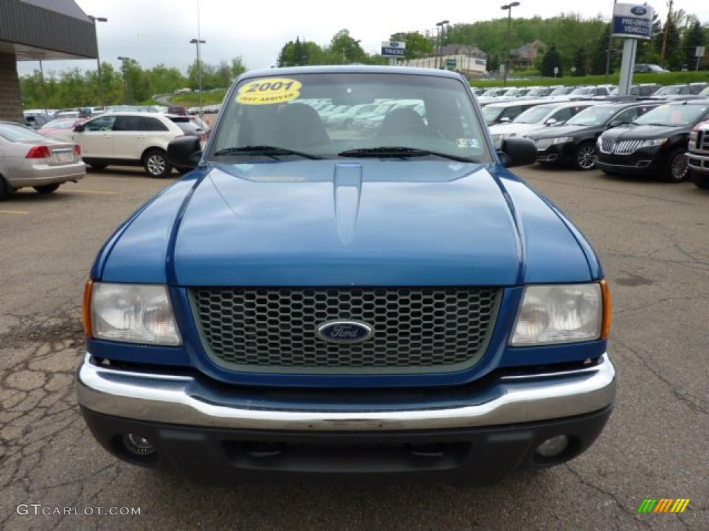 Bright Island Blue Metallic 2001 Ford Ranger XLT SuperCab 4x4 Exterior Photo #49408542