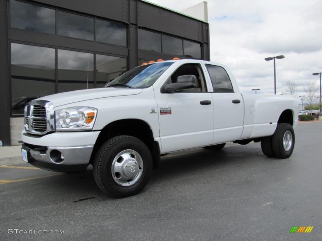 Bright White Dodge Ram 3500