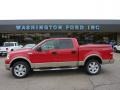 2008 Bright Red Ford F150 Lariat SuperCrew 4x4  photo #1
