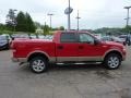 2008 Bright Red Ford F150 Lariat SuperCrew 4x4  photo #5