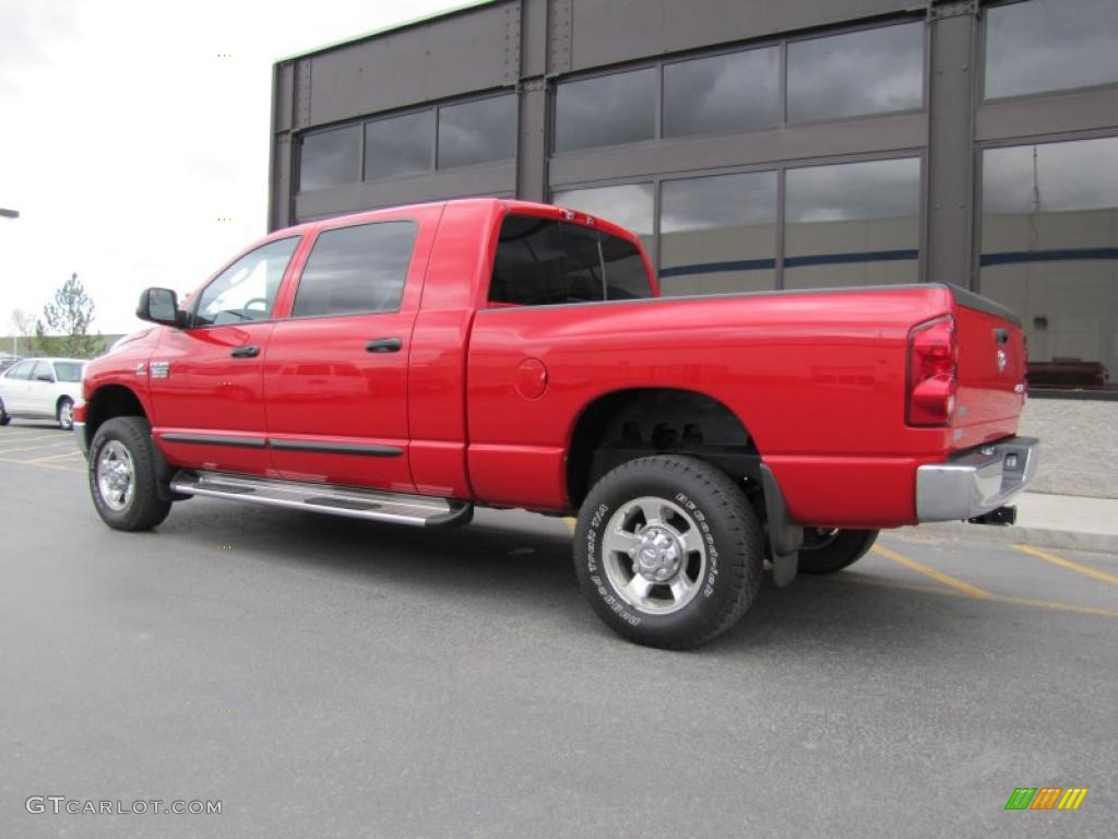 2008 Ram 3500 SLT Mega Cab 4x4 - Flame Red / Medium Slate Gray photo #3