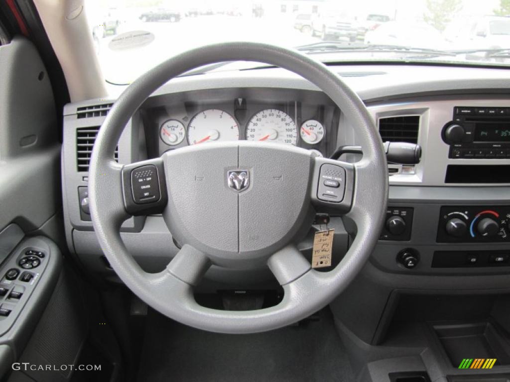 2008 Dodge Ram 3500 SLT Mega Cab 4x4 Medium Slate Gray Steering Wheel Photo #49409157